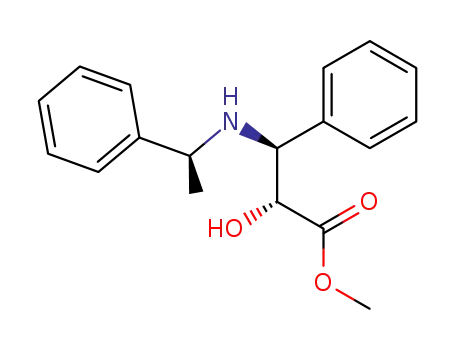 Molecular Structure of 147058-27-3 (methyl (2R,3S)-2-hydroxy-3-phenyl-3-<(S)-1-methylbenzylamino>propanoate)