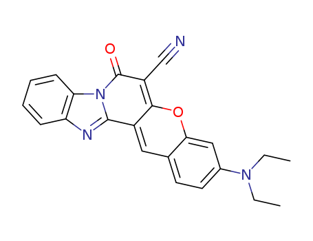 7H-[1]Benzopyrano[3',2':3,4]pyrido[1,2-a]benzimidazole-6-carbonitrile,3-(diethylamino)-7-oxo-