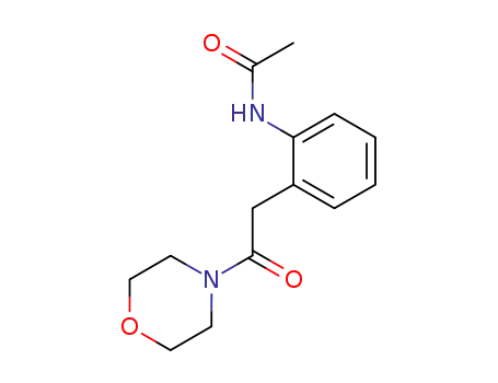 Molecular Structure of 186966-07-4 (N-[2-(2-Morpholin-4-yl-2-oxo-ethyl)-phenyl]-acetamide)