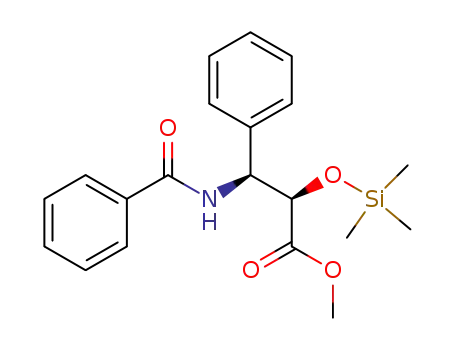 Molecular Structure of 157722-43-5 ((2R,3S)-3-Benzoylamino-3-phenyl-2-trimethylsilanyloxy-propionic acid methyl ester)