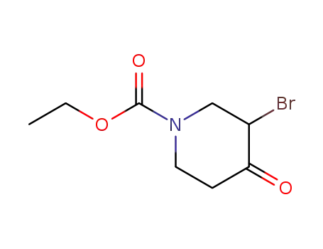 Molecular Structure of 95629-02-0 (3-BROMO-4-OXO-PIPERIDINE-1-CARBOXYLIC ACID ETHYL ESTER)