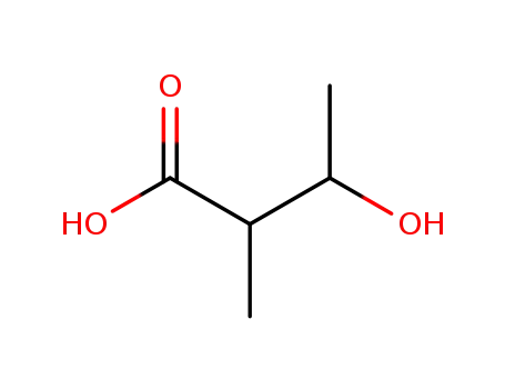 Molecular Structure of 473-86-9 (3-hydroxy-2-methyl-Butanoic acid)