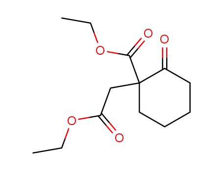 Molecular Structure of 7251-30-1 (ethyl 1-(2-ethoxy-2-oxoethyl)-2-oxocyclohexanecarboxylate)