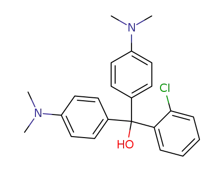 Molecular Structure of 596-42-9 (2,-chloro-4',4''-bis(dimethylamino)trityl alcohol)