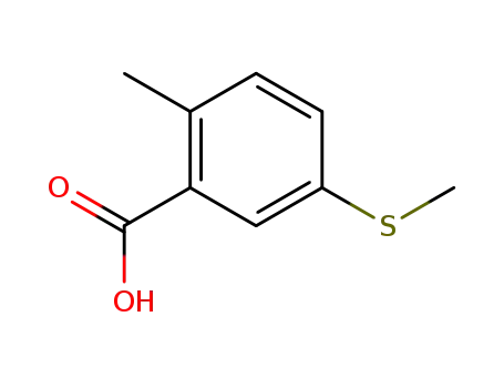 Molecular Structure of 26246-30-0 (2-METHYL-5-(METHYLTHIO)BENZOIC ACID)