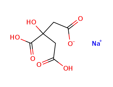 Molecular Structure of 18996-35-5 (SODIUM DIHYDROGEN CITRATE)