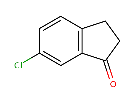 Molecular Structure of 14548-38-0 (6-CHLORO-1-INDANONE  96)