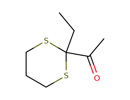 Molecular Structure of 129650-81-3 (1-(2-ethyl-1,3-dithian-2-yl)ethanone)