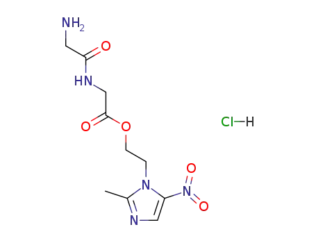 Molecular Structure of 145615-34-5 (metronidazole glycyl glycinate hydrochloride)