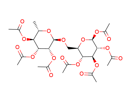 6-O-(2,3,4-Tri-O-acetyl-6-deoxy-alpha-L-mannopyranosyl)-beta-D-glucose tetraacetate