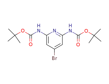 Molecular Structure of 410534-47-3 ((4-bromo-6-tert-butoxycarbonylamino-pyridin-2-yl)-carbamic acid tert-butyl ester)