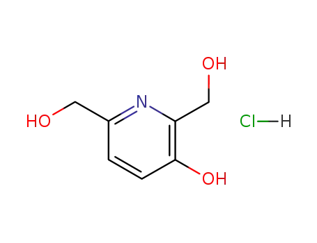 Molecular Structure of 14187-25-8 (3-HYDROXY-2,6-DI(HYDROXYMETHYL)PYRRIDINE HYDROCHLORIDE)