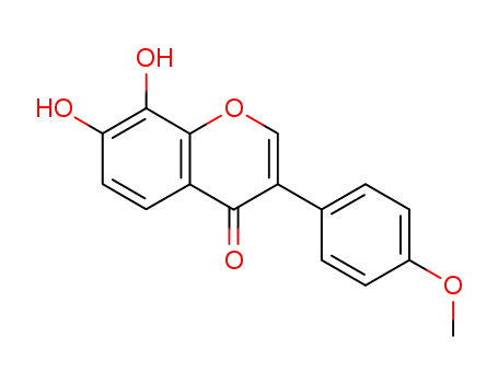 Molecular Structure of 37816-19-6 (7,8-Dihydroxy-4'-methoxy isoflavone (Retusin))