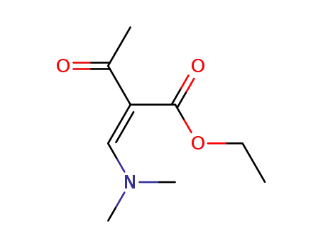 Molecular Structure of 134653-70-6 (Butanoic acid, 2-[(dimethylamino)methylene]-3-oxo-, ethyl ester, (2Z)-)
