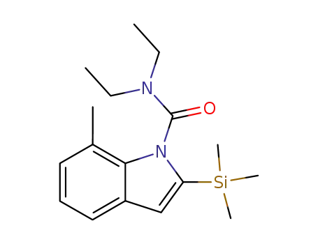 Molecular Structure of 548775-76-4 (7-methyl-2-trimethylsilanyl-indole-1-carboxylic acid diethylamide)