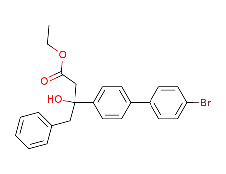Molecular Structure of 124325-88-8 (3-(4'-bromo-biphenyl-4-yl)-3-hydroxy-4-phenyl-butyric acid ethyl ester)