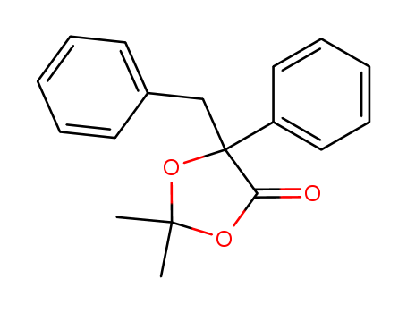 Molecular Structure of 136962-24-8 (1,3-Dioxolan-4-one, 2,2-dimethyl-5-phenyl-5-(phenylmethyl)-)