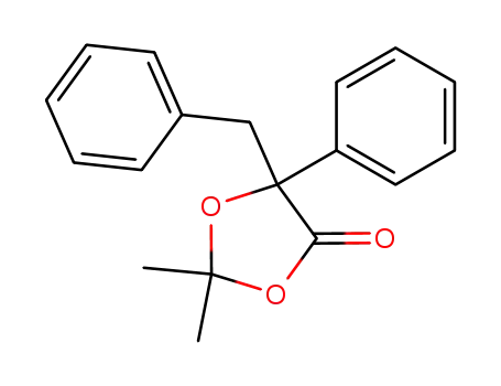 Molecular Structure of 136962-24-8 (1,3-Dioxolan-4-one, 2,2-dimethyl-5-phenyl-5-(phenylmethyl)-)