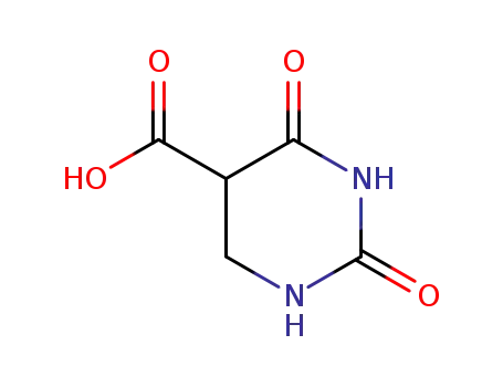 Molecular Structure of 92264-75-0 (2,4-Dioxohexahydropyrimidine-5-carboxylic acid)
