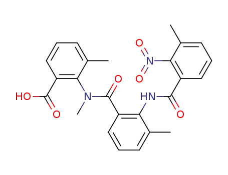 Molecular Structure of 83325-80-8 (3-methyl-N-methyl-N-<3-methyl-N-(3-methyl-2-nitrobenzoyl)anthraniloyl>anthranilic acid)