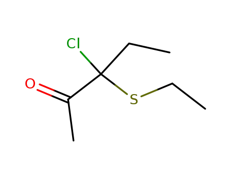 Molecular Structure of 303186-51-8 (3-chloro-3-(ethylthio)-2-pentanone)