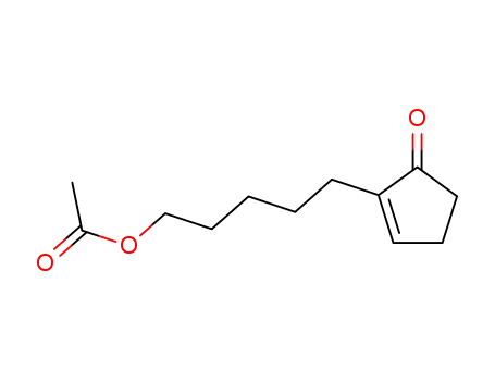Molecular Structure of 52477-91-5 (2-Cyclopenten-1-one, 2-[5-(acetyloxy)pentyl]-)