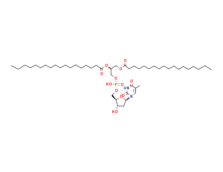 Octadecanoic acid (S)-2-{hydroxy-[(2R,3S,5R)-3-hydroxy-5-(5-methyl-2,4-dioxo-3,4-dihydro-2H-pyrimidin-1-yl)-tetrahydro-furan-2-ylmethoxy]-phosphoryloxy}-1-octadecanoyloxymethyl-ethyl ester
