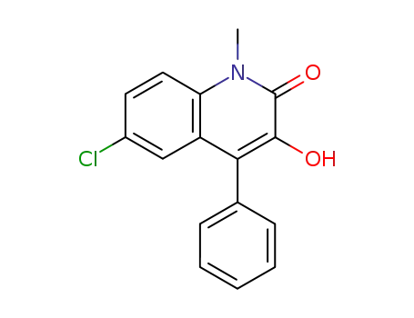 Molecular Structure of 37393-79-6 (6-chloro-1,2-dihydro-3-hydroxy-1-methyl-2-oxo-4-phenylquinoline)