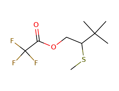 Molecular Structure of 73682-79-8 (methyl 3,3-dimethyl-1-trifluoroacetoxy-2-butyl sulfide)