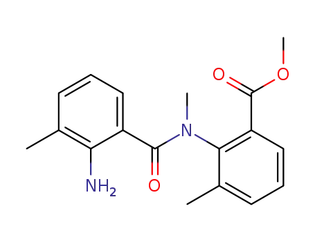 Molecular Structure of 83325-79-5 (methyl 3-methyl-N-methyl-N-(3-methyl-2-aminobenzoyl)anthranilate)