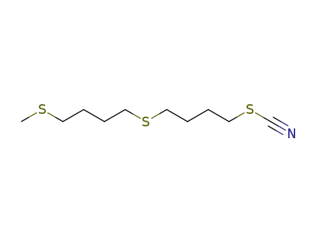 Molecular Structure of 103707-78-4 (1-(4-Methylsulfanyl-butylsulfanyl)-4-thiocyanato-butane)