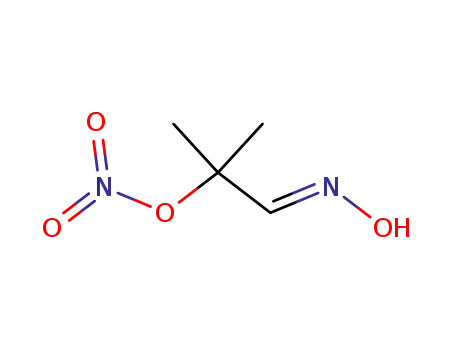 Molecular Structure of 6400-94-8 (2-methyl-2-nitrooxy-propionaldehyde (<i>E</i>)-oxime)