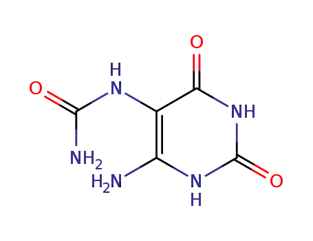 Molecular Structure of 84455-48-1 ((6-amino-2,4-dioxo-1,2,3,4-tetrahydro-pyrimidin-5-yl)-urea)