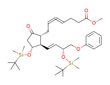 (-)-11α,15α-bis<(tert-butyldimethylsilyl)oxy>-9-oxo-16-phenoxy-17,18,19,20-tetranorprosta-4,15,13(t)-trienoic acid methyl ester