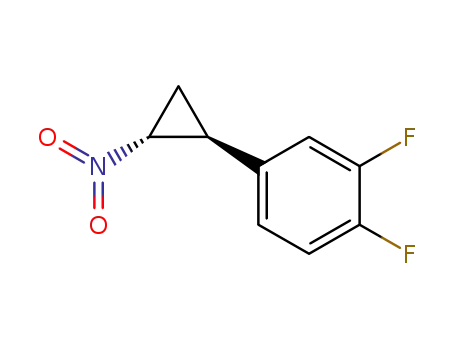 Molecular Structure of 1345413-26-4 (trans-(1R,2S)-2-(3,4-difluorophenyl)-1-nitrocyclopropane)