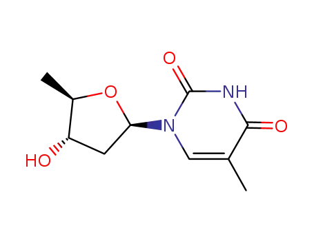 Molecular Structure of 3458-14-8 (5'-DEOXYTHYMIDINE)