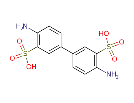 Molecular Structure of 3365-90-0 (4,4'-diamino-3,3'-biphenyldisulfonic acid)