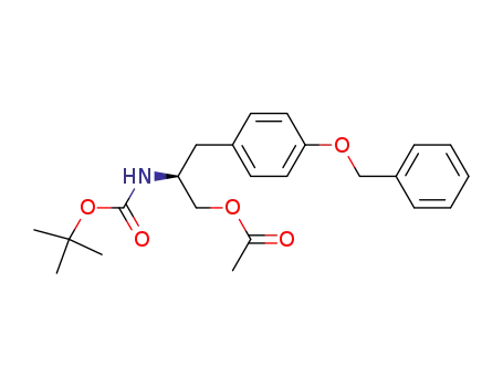 Molecular Structure of 140174-89-6 (Carbamic acid,
[1-[(acetyloxy)methyl]-2-[4-(phenylmethoxy)phenyl]ethyl]-,
1,1-dimethylethyl ester, (S)-)