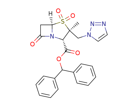 Benzhydry 2β-triazolmethyl-2α-methyl-6,6-dihydropernicillanate-1,1-dioxide