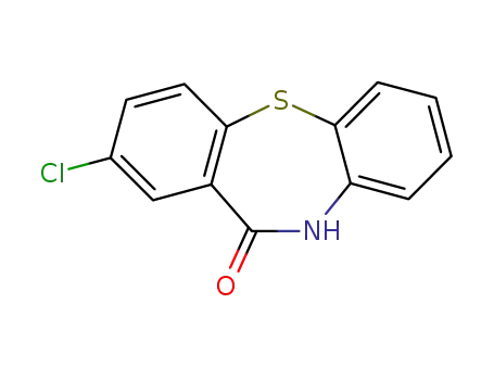 Molecular Structure of 3159-04-4 (2-Chlorodibenzo[b,f][1,4]thiazepin-11(10H)-one)