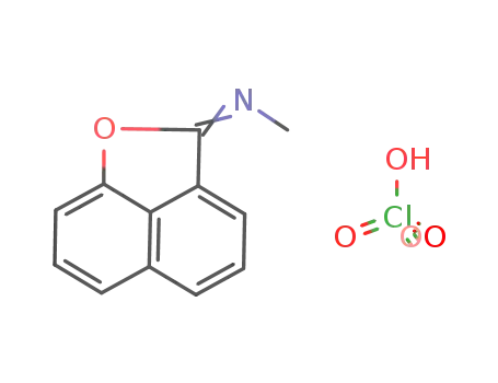 Molecular Structure of 111054-68-3 (2-methylaminonaphtho<1,8-bc>furylium perchlorate)