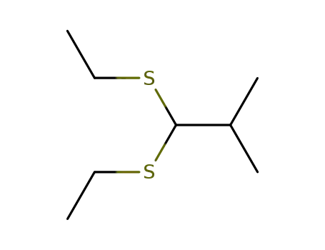 Molecular Structure of 7334-57-8 (Propane, 1,1-bis(ethylthio)-2-methyl-)