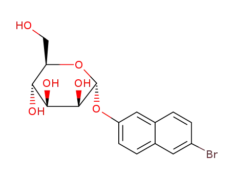 Molecular Structure of 28541-84-6 (6-BROMO-2-NAPHTHYL-ALPHA-D-MANNOPYRANOSIDE)