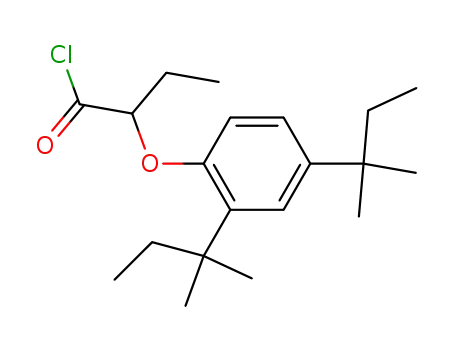 Molecular Structure of 40567-16-6 (2-[2,4-bis(1,1-dimethylpropyl)phenoxy]butyryl chloride)