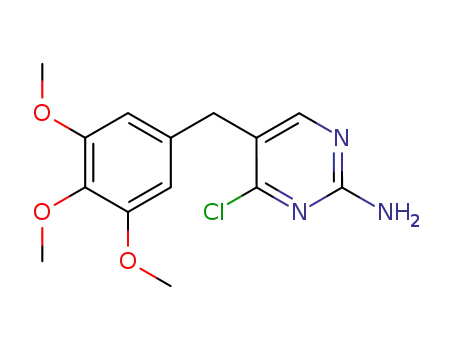 Molecular Structure of 55694-04-7 (4-chloro-5-[(3,4,5-trimethoxyphenyl)methyl]pyrimidin-4-amine)