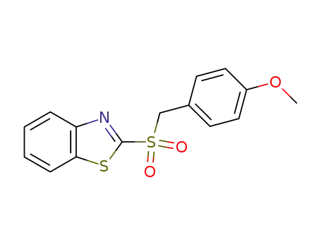 Molecular Structure of 156050-38-3 (Benzothiazole, 2-[[(4-methoxyphenyl)methyl]sulfonyl]-)