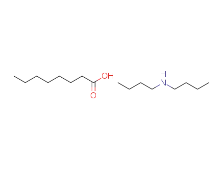 Molecular Structure of 28537-85-1 (Octanoic acid, compound with dibutylamine (1:1))