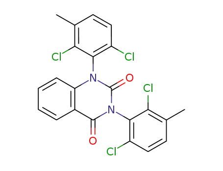 Molecular Structure of 13625-29-1 (1,3-bis-(2,6-dichloro-3-methyl-phenyl)-1<i>H</i>-quinazoline-2,4-dione)