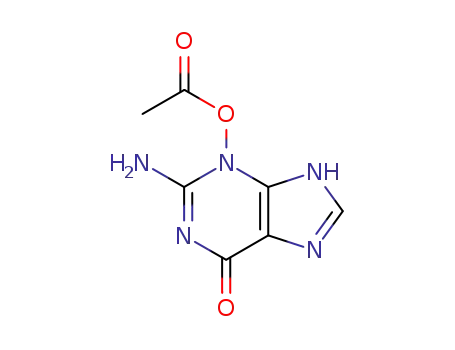 Molecular Structure of 72553-23-2 (3-(acetyloxy)-2-amino-3,7-dihydro-6H-purin-6-one)