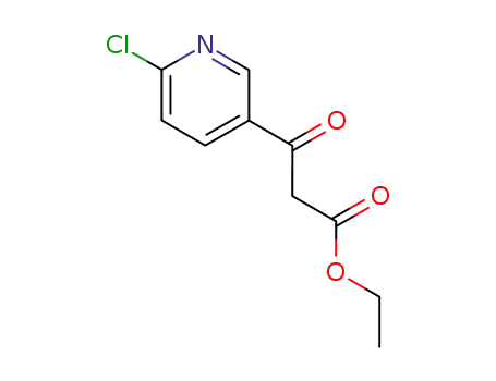 Molecular Structure of 216317-64-5 (ETHYL 3-(6-CHLORO-3-PYRIDYL)-3-OXOPROPANOATE)